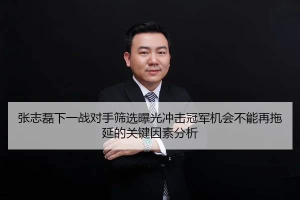 张志磊下一战对手筛选曝光冲击冠军机会不能再拖延的关键因素分析